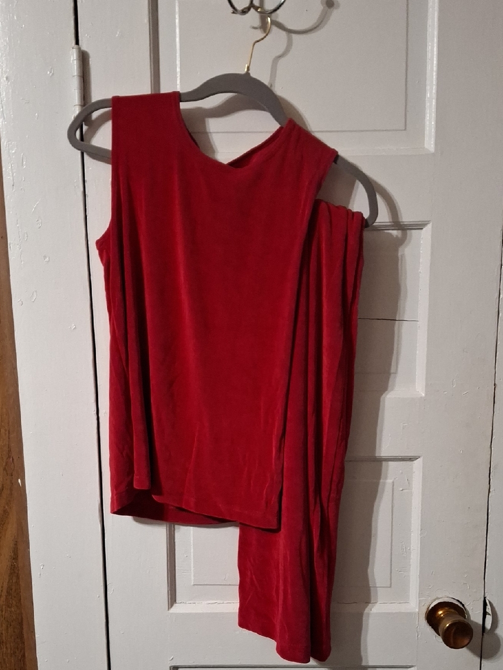 Picadilly Fashion Red Velvet Sleeveless Tank Top (M)+ Skirt (XL) (Mis217)